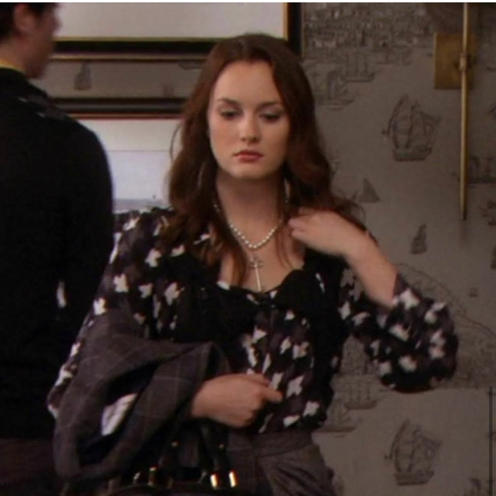 Milly Blue Bird Dress With Bows Belt Seen On Gossip Girl Blair Waldorf Alt Aso